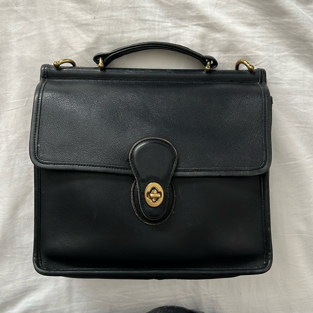 Vintage Coach Willis Black Leather Bag
